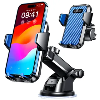 VANMASS Handyhalterung Auto Lüftung 2026 Handy Halterung Auto 4 in 1 Kfz Handyhalterung Saugnapf 100% Kratzschutz Smartphone Halterung Auto Innentürgriffe für iPhone 17 Samsung Huawei Mate 70 pro