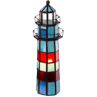 Birendy Tischlampe Tiffany Style Leuchtturm Tif164 Motiv Lampe Dekorationslampe
