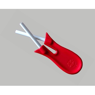 Solingen FIX Kreuzschleifer Keramik Wetzstahl Messer Sense Messerschärfer (Rot)