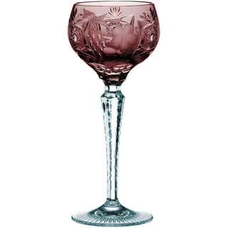 Nachtmann Weinglas mit Schliffdekoration, 230 ml, dunkelrot, Traube, 35947, Römerglas aus Bleikristall, spülmaschinenfest, Made in Germany