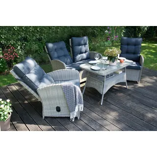 BellaVista Monte Carlo Dining-Loungeset Aluminium beige/anthrazit