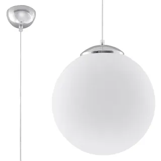Hängelampe, Milchglas-Kugel Ø 40 cm für Wohnzimmer, Schlafzimmer, über den Tisch