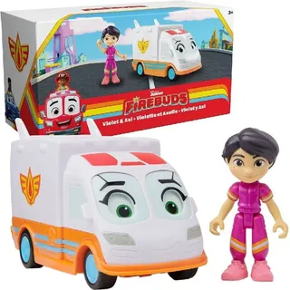 Spin Master Firebuds Disney Feuer Freunde Interaktiver Krankenwagen Violett & Axl