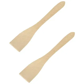 Fackelmann 9349350 Pfannenwender aus gebogenem Holz, Küchenwender, gebogener Pfannenwender, Küchenhelfer, Holz, 30 cm, 2 Stück