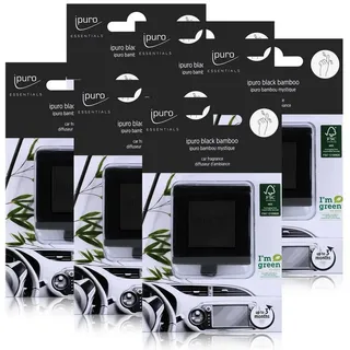 IPURO Raumduft Essentials by Ipuro Car Line Autoduft black bamboo - Herb-frisch (6er