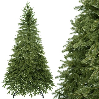 SPRINGOS Künstlicher Weihnachtsbaum Premium Fichte 220 cm PE inkl. Ständer