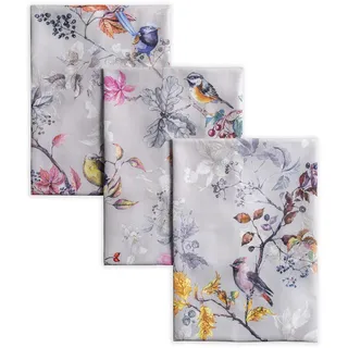 Maison d'Hermine Küchenhandtuch 100% Baumwolle (50 cm x 70 cm, Set von 3) | Küchenhandtücher Tischgeschirrtücher zum Muttertagsgeschenke Reinigen Thanksgiving und Weihnachten - Equinoxe - Grey