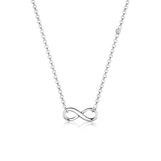 Elli DIAMONDS Halskette Infinity Diamant Brillantschliff (0,015 ct) 925 Sterling Silber
