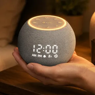 Smart Digitaler Wecker mit Weißem Rauschen & Naturklängen Nachtlicht Schlaf