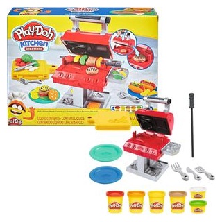 Play-Doh Knete Grillstation, ab 3 Jahren, farbig sortiert, 4 x 56g und 2 x 28g