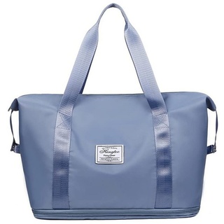 GelldG Sporttasche Sporttasche Damen, Faltbare Reisetasche mit Großem Fassungsvermögen blau