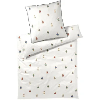 ELEGANTE Teddy Bear Tiere Satin Beige 135 x 200 cm + 80 x 80 cm