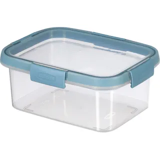 Curver Vorratsdose Smart Fresh Eco Frischhaltedose 1,2L transparent blau, Recyceltes Polypropylen, (1-tlg), Luftdicht mit Clip-Verschluss blau 1.2 ml | 18 cm x 20 cm x 8 cm