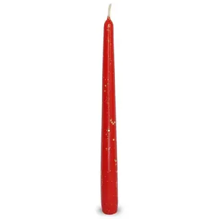 Kerzen Müller Spitzkerze Stabkerze Weihnachten Motiv Sterne Rot Gold 245/22 mm