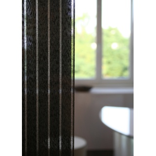 mydeco Flächenvorhang/Schiebegardine Stripe halbtransparent, vertikale Streifen-Struktur, Farbe: schwarz, 60x245cm, hochwertige Verarbeitung