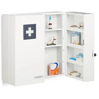 Relaxdays Medizinschrank, weiß