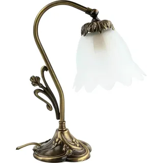 Licht-erlebnisse - Tischlampe Echt-messing Jugendstil Handarbeit
