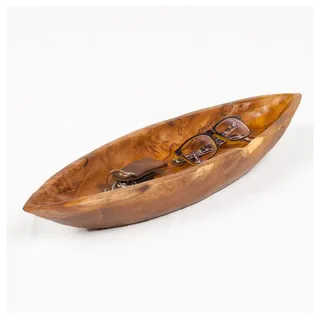 LebensWohnArt Dekoschale Individuelle Teak-Schale PERA ca.50cm Natural Handarbeit