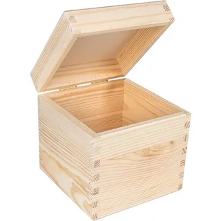 Creative Deco Holzkiste mit Deckel und Schloss Kleine Holzbox Geschenkbox Schatzkiste, Holzschachtel Geschenkbox Schatzkiste, Für Geschenk, Hochzeit, Schmuck