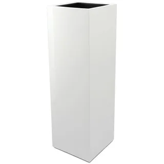 Flingora Bodenvase Temple, mit Einsatz - Fiberglas - Indoor & Outdoor - Weiß - Höhe 97 cm weiß 31 cm x 97 cm x 31 cm