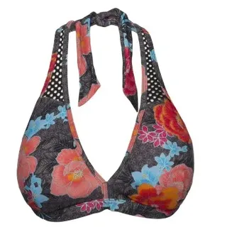 Esprit Peony Beach 2 Padded Halterneck Bikini Braun gemustert D 38 Damen