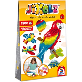 Schmidt Spiele 46138 Jixelz, Alles, was fliegt, 1500 Teile, 5 Motive, Kinder-Bastelsets, Kinderpuzzle, bunt