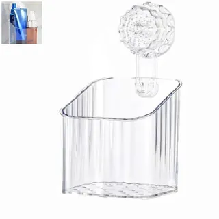 Wxinsheng Duschablage Ohne Bohren Saugnapf,Transparente Ablage Dusche Belastbar Duschkorb,Wasserdicht Duschregal mit Starke Saugnapf Aufbewahrung Badregal für Badezimmer Küche Bad Shampoo