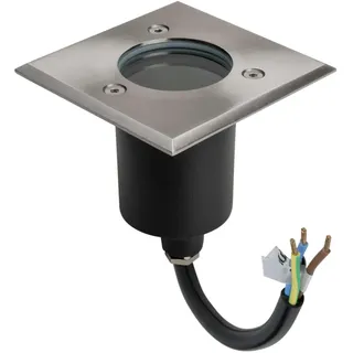 Gtv LED Bodenleuchte Edelstahl quadratisch IP67 GU10