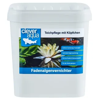 CleverAqua Fadenalgenvernichter mit Aktivsauerstoff effektives Algenmittel gegen Fadenalgen im Teich (5000g)