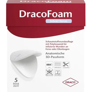 dr. ausbüttel gmbh & co. kg DracoFoam Infekt Ferse Schaumstoff Wundauflage 5 st