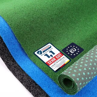Primaflor Rasenteppich Park Grün 400 x 300 cm | 8 mm | UV-stabilisiert | wasserdurchlässig | Noppenrücken | schnelltrocknend | Rasenteppich nach Maß | Outdoor Bodenbelag für Eingang und Flur