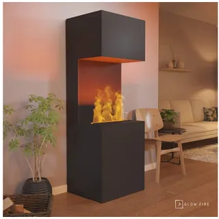 GLOW FIRE Elektrokamin Beethoven Wasserdampf Kamin, Elektrischer Kamin, Wasserdampfkamin mit 3D Feuer und Knisterfunktion schwarz