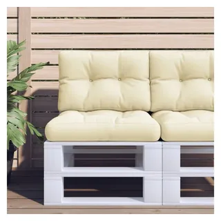 vidaXL Palettenkissen 2-Tlg 360647 80 x 60 cm Creme