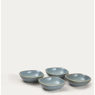 HOMLA Set OKINAWA türkisfarbene Schalen 4 Stück - Türkis