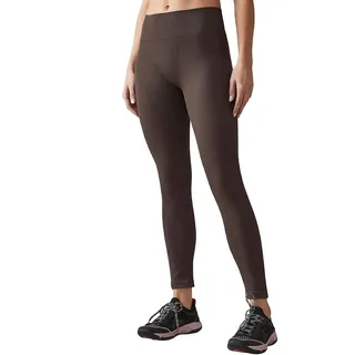 NEXT Damen Standard Nahtlos Gerippte Leggings mit hoher Taille Schokoladenbraun L - L