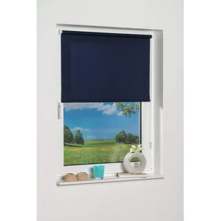 K-HOME Klemmfix-Minirollo 100 x 150 cm blau