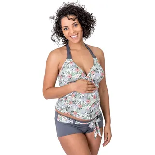 petit amour Umstandstankini TUKINI Hawaiitukan-Druck Bademode schwanger | Gr.: L Cup B-C