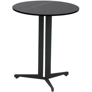 Novel Beistelltisch, Schwarz, Metall, Glas, Keramik, rund, Säule, 40x45x40 cm, Wohnzimmer, Wohnzimmertische, Beistelltische, Beistelltische Metall