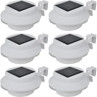 6 Solarleuchten Mit 3 Weißen Leds Für Zäune, Dachrinnen, Gärten, Höfe Oder Wege.