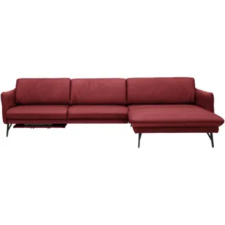 Himolla Ecksofa, Weinrot, Metall, Echtleder, Rindleder, Uni, Ottomane rechts, L-Form, 330x174 cm, Blauer Engel, Goldenes M, Made in Germany, Emas, Typenauswahl, Lederauswahl, Stoffauswahl, seitenverkehrt erhältlich, Hocker Rücken echt, Wohnzimmer, Sofas & Couches, Wohnlandschaften, Ecksofas