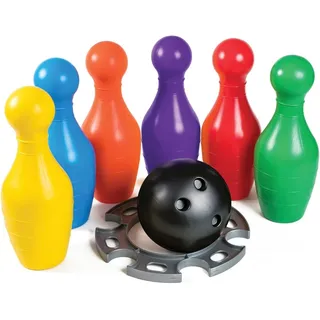 Wader Kinder Kegelspiel Bowlingspiel Set Wurfspiel Höhe von 31 cm, 6 Kegel