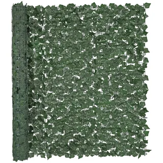 VEVOR Künstliche Hecke 249 x 150 cm Efeu Blatt Sichtschutz Seidenstoff-Blätter Kunststoff-Rahmenmaterial Sichtschutzgitter mit Blättern Wandbegrünung Ideal für Garten Terrasse Balkon