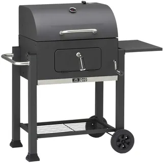 GrillChef Deckel-Holzkohlegrillwagen, schwarz