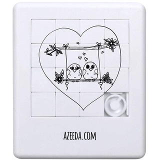 Azeeda 'Liebesvögel in einem Herzen' Schiebepuzzle (PZ00020555)
