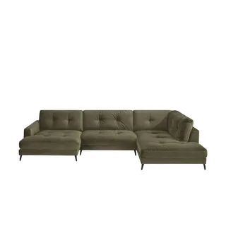 Jette Home Wohnlandschaft aus Samt Jette Return , grün , Maße (cm): B: 359 H: 84