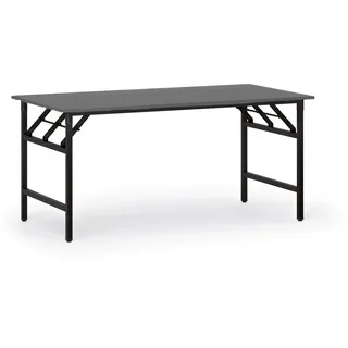 Klapptisch FAST READY, 160x80 cm, schwarzes Gestell, Graphit
