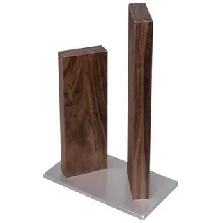 KAI Messerblock Messerblöcke, Messerblock Stonehenge magnetisch für 4 Messer - Nussbaumholz mit braun|silberfarben