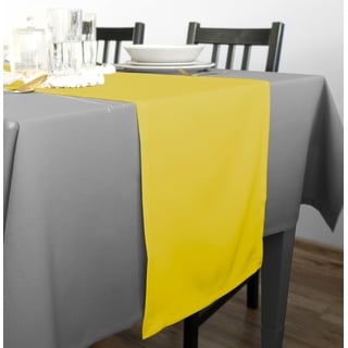 Rollmayer Hochwertiger Tischläufer Tischwäsche Uni einfarbig Pflegeleicht Kollektion Vivid, Farbe & Größe wählbar (Gelb 5, 40x120cm)