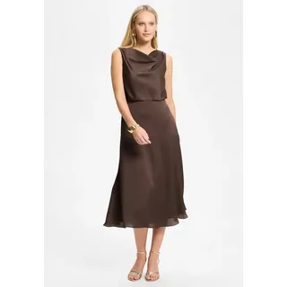 SWING Cocktailkleid Taillierter Schnitt mit fließendem Rockteil blau 42