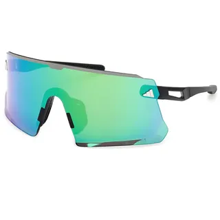 Adidas Sport Dunamis Pro S Damen-sonnenbrille - Matte Black 0002Q - Green Mirror/CAT3